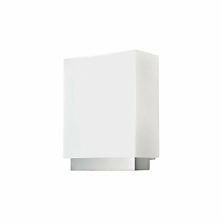 KUZCO LIGHTING Single LED Wall Sconce With Rectangular Shaped White Opal Glass WS3909-CH